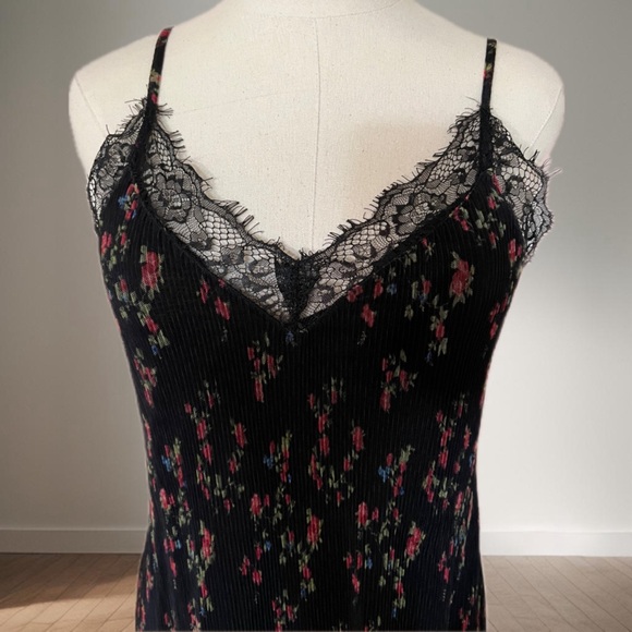 Pull&Bear Floral Sheer Overlay Slip Dress Size M - Picture 3 of 7